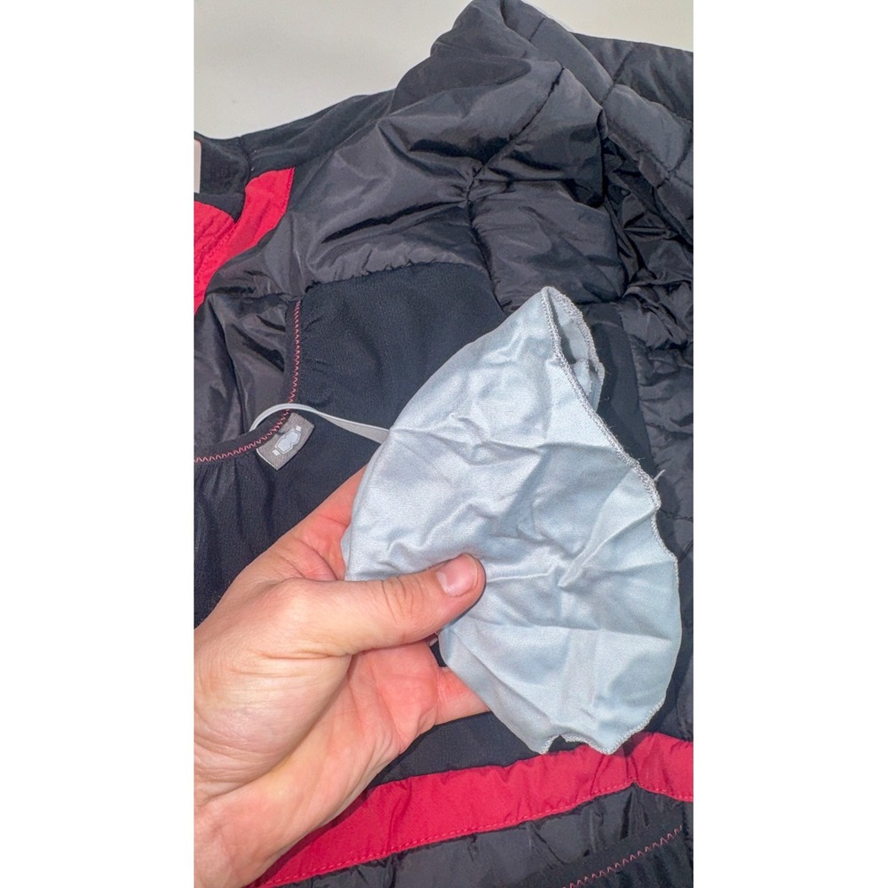 LL Bean Mens XL Red Insulated Ski Jacket Hooded Goggle Pocket Primaloft RN71341 - Picture 6 of 8